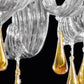 Sylcom Molin 1386/48-K-CR.A Crystal and amber drops Ceiling Lamp in Polished Chrome Metal Finish