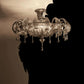 Sylcom Molin 1386/78-D-CR.FU Crystal and smoked drops Ceiling Lamp in Polished Gold Metal Finish