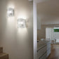 Sylcom Orseolo 0215-B-CO Opaque Clear Wall Lamp in White Metal Finish