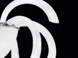 Sylcom Phoenix 2030/15-K-BL Milk White Chandelier in Polished Chrome Metal Finish