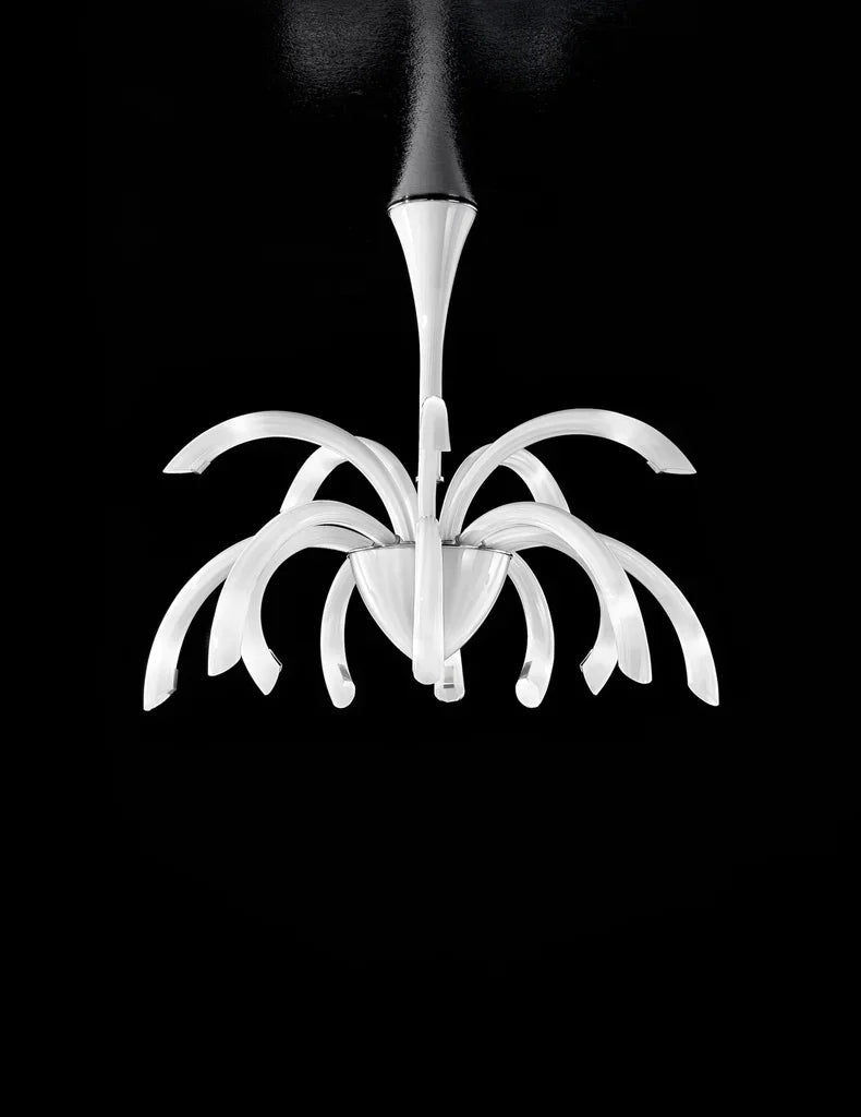 Sylcom Phoenix 2030/15-K-CR Clear Chandelier in Polished Chrome Metal Finish