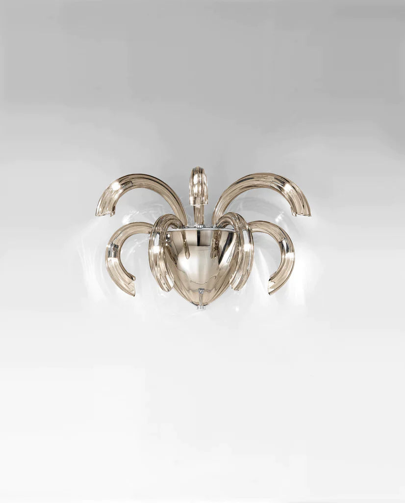 Sylcom Phoenix 2030/15-K-CR Clear Chandelier in Polished Chrome Metal Finish