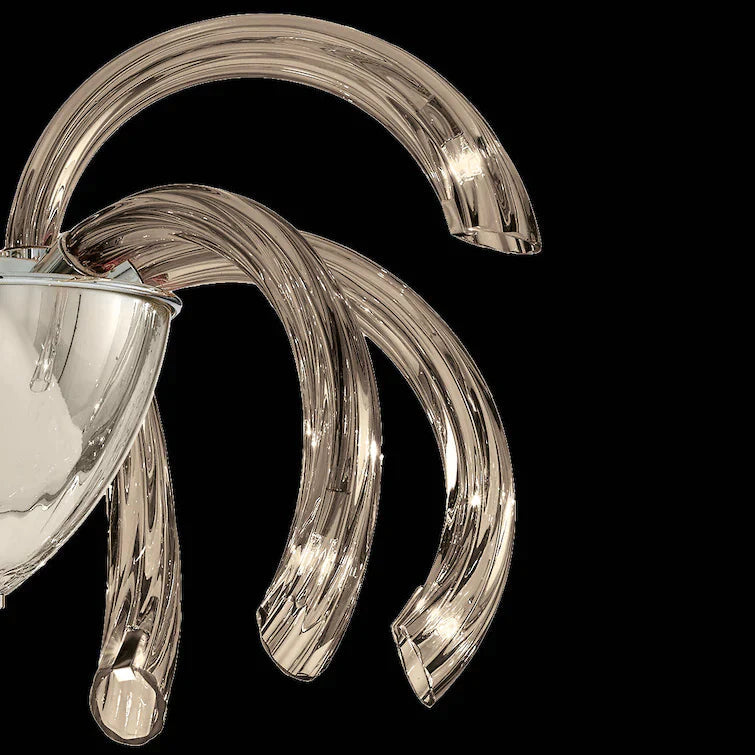 Sylcom Phoenix 2030/21-K-FU Smoked Chandelier in Polished Chrome Metal Finish