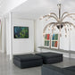 Sylcom Phoenix 2030/21-K-FU Smoked Chandelier in Polished Chrome Metal Finish