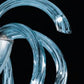 Sylcom Phoenix 2032/14-K-DEN Blue Denim Ceiling Lamp in Polished Chrome Metal Finish