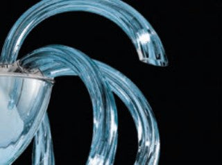 Sylcom Phoenix 2032/14-K-DEN Blue Denim Ceiling Lamp in Polished Chrome Metal Finish