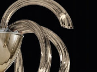 Sylcom Phoenix 2033/3-K-FU Smoked Wall Lamp in Polished Chrome Metal Finish