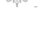 Sylcom Pisani 1430/5-K-BLAV Ivory Chandelier in Polished Chrome Metal Finish
