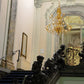 Sylcom Pisani 1430/6-D-BLAV.ORO Ivory and 24Kt Gold Chandelier in Polished Gold Metal Finish