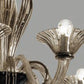 Sylcom Pisani 1430/8-D-FU Smoked Chandelier in Polished Gold Metal Finish