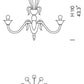 Sylcom Pisani 1431/10-K-CR Clear Chandelier in Polished Chrome Metal Finish