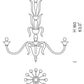 Sylcom Pisani 1431/12-D-FU Smoked Chandelier in Polished Gold Metal Finish