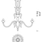 Sylcom Pisani 1431/16-K-CR Clear Chandelier in Polished Chrome Metal Finish