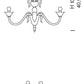 Sylcom Pisani 1431/6-D-BLAV.ORO Ivory and 24Kt Gold Chandelier in Polished Gold Metal Finish