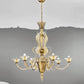 Sylcom Pisani 1431/6-D-FU.ORO Smoked and 24 Kt Gold Chandelier in Polished Gold Metal Finish