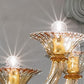 Sylcom Pisani 1431/8+4-D-AS Submerged Amber Chandelier in Polished Gold Metal Finish