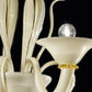 Sylcom Pisani 1431/8+4-D-BLAV Ivory Chandelier in Polished Gold Metal Finish