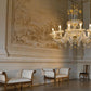 Sylcom Rezzonico 1470/12-PA-VE.ORO Green and 24Kt Gold Chandelier in Silver Bronzing Metal Finish