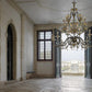 Sylcom Rezzonico 1470/8-PA-CR.ORO Clear and 24 Kt Gold Chandelier in Silver Bronzing Metal Finish