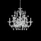 Sylcom Rezzonico 1471/6-PA-CR Clear Chandelier in Silver Bronzing Metal Finish