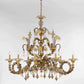 Sylcom Rezzonico 1472/8-PO-FU.ORO Smoked and 24 Kt Gold Chandelier in Gold Bronzing Metal Finish