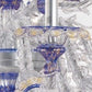 Sylcom Rezzonico 1473-PA-BLU.ORO Blue and 24Kt Gold Suspension in Silver Bronzing Metal Finish