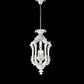 Sylcom Rezzonico 1473-PA-BL.CR Milk White and Clear Suspension in Silver Bronzing Metal Finish