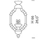 Sylcom Rezzonico 1473-PO-BL.CR Milk White and Clear Suspension in Gold Bronzing Metal Finish