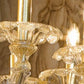Sylcom Rezzonico 1473-PO-CR.ORO Clear and 24 Kt Gold Suspension in Gold Bronzing Metal Finish