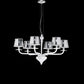 Sylcom Sahara 2010/6-K-BL Milk White Suspension in Polished Chrome Metal Finish