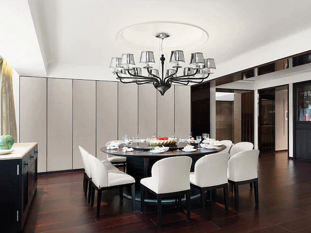 Sylcom Sahara 2010/6-K-BL Milk White Suspension in Polished Chrome Metal Finish