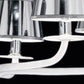 Sylcom Sahara 2010/6-K-BL Milk White Suspension in Polished Chrome Metal Finish