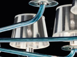 Sylcom Sahara 2010/A2-K-DEN Blue Denim Wall Lamp in Polished Chrome Metal Finish