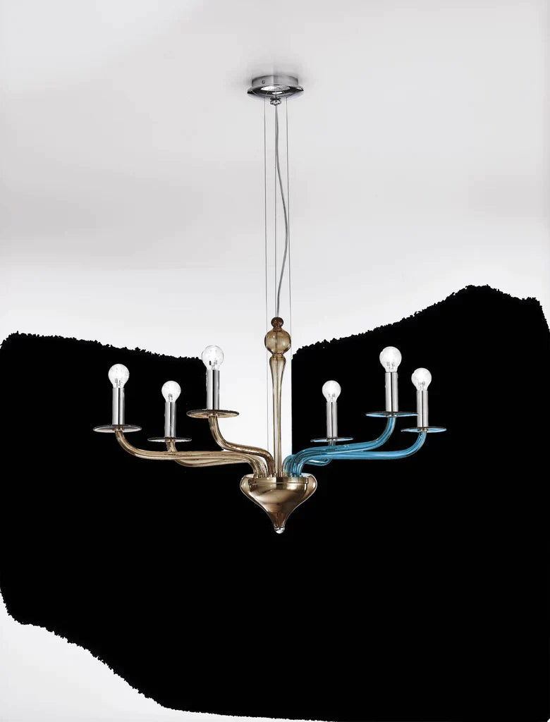 Sylcom Sahara 2011/6-K-DEN Blue Denim Suspension in Polished Chrome Metal Finish