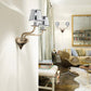 Sylcom Sahara 2011/A2-K-FU Smoked Wall Lamp in Polished Chrome Metal Finish