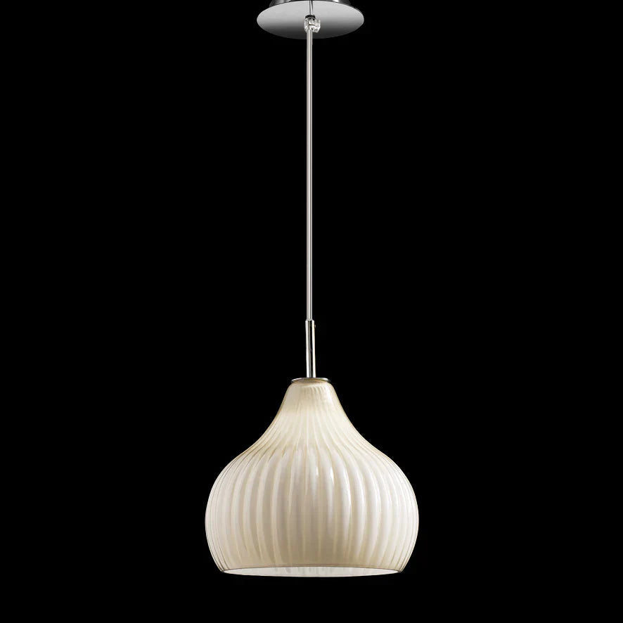 Sylcom Sphera 0240-K-BLAV Milk White Ivory Wall Lamp in Polish Chrome Metal Finish