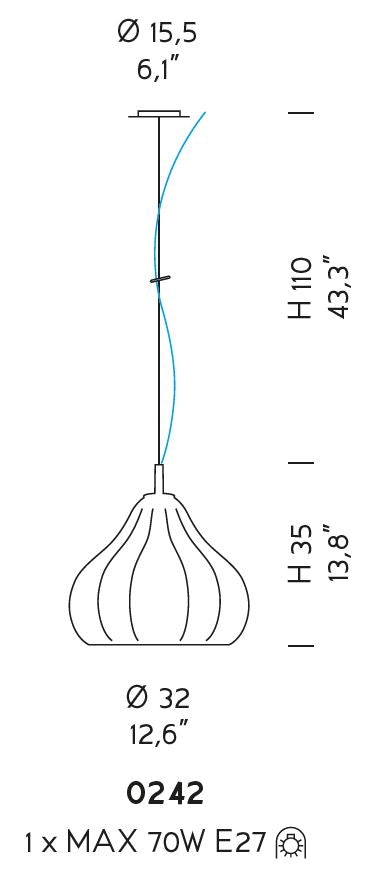 Sylcom Sphera 0242-K-GRY Grey Wall Lamp in Polish Chrome Metal Finish
