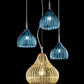 Sylcom Sphera 0243-K-DEN Blue Denim Wall Lamp in Polish Chrome Metal Finish