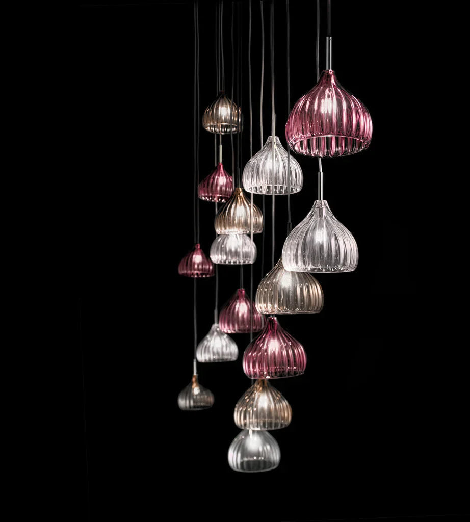 Sylcom Sphera 0244-K-FU Smoked Wall Lamp in Polish Chrome Metal Finish
