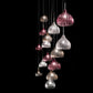 Sylcom Sphera 0245-K-AMT Amethyst Wall Lamp in Polish Chrome Metal Finish
