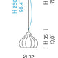 Sylcom Sphera 0245-K-BLAV Milk White Clear Wall Lamp in Polish Chrome Metal Finish