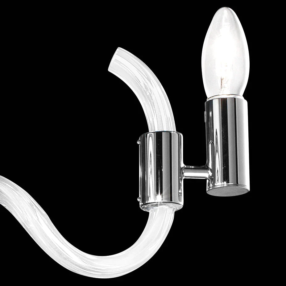 Sylcom Street 2000/10-K-BL Milk White Suspension in Polished Chrome Metal Finish