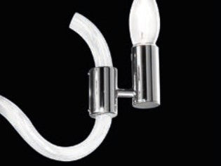 Sylcom Street 2000/6-NNS-BL Milk White Suspension in Brushed Black Nickel Metal Finish