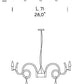 Sylcom Street 2000/6-NNS-CR Clear Suspension in Brushed Black Nickel Metal Finish