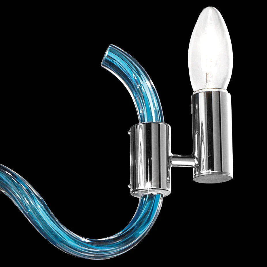 Sylcom Street 2001/6-K-DEN Blue Denim Suspension in Polished Chrome Metal Finish