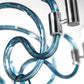 Sylcom Street 2001/9-K-DEN Blue Denim Suspension in Polished Chrome Metal Finish
