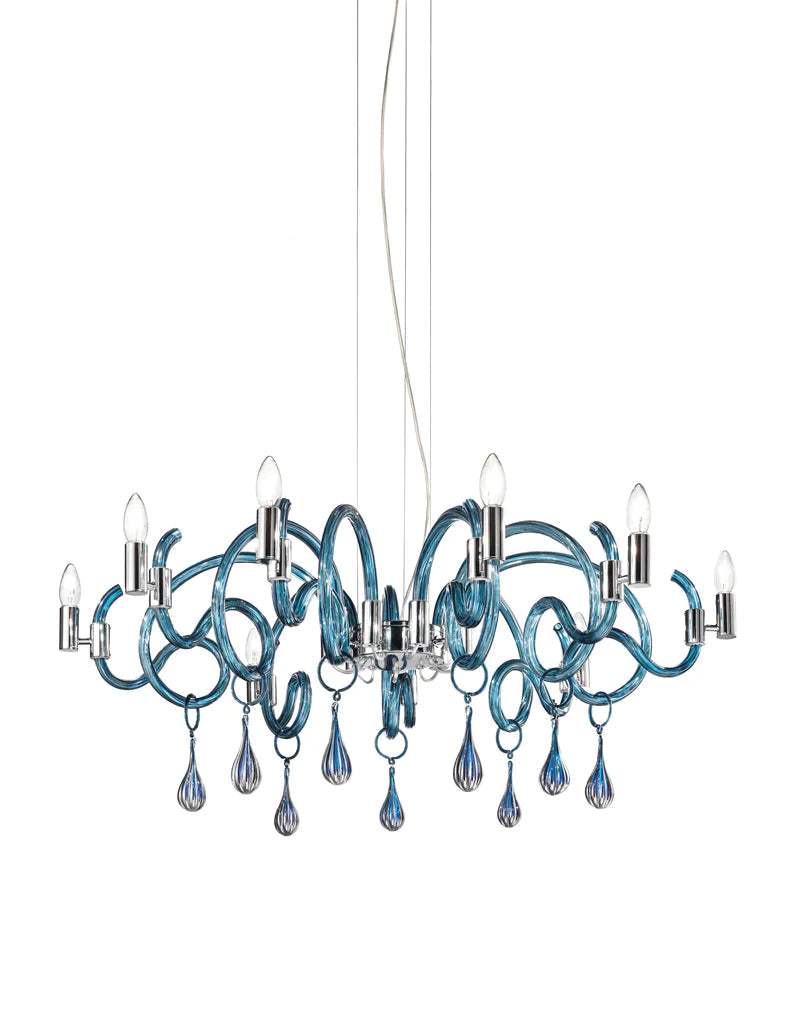 Sylcom Street 2001/9-K-DEN Blue Denim Suspension in Polished Chrome Metal Finish