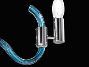 Sylcom Street 2001/9-K-DEN Blue Denim Suspension in Polished Chrome Metal Finish