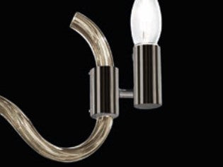 Sylcom Street 2002/2-NNS-FU Smoked Suspension in Brushed Black Nickel Metal Finish