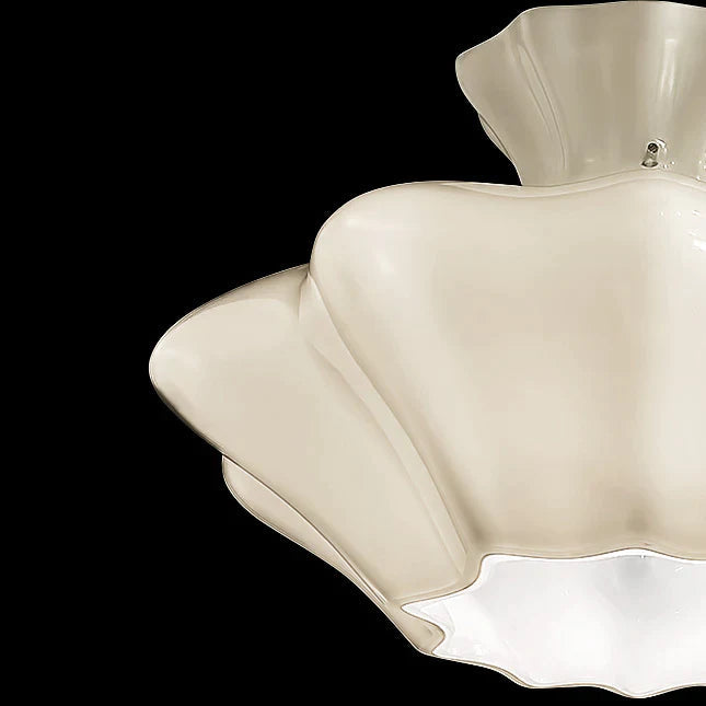 Sylcom Sweet 0144-K-BLAV Milky White Ivory Wall Lamp in Polish Chrome Metal Finish
